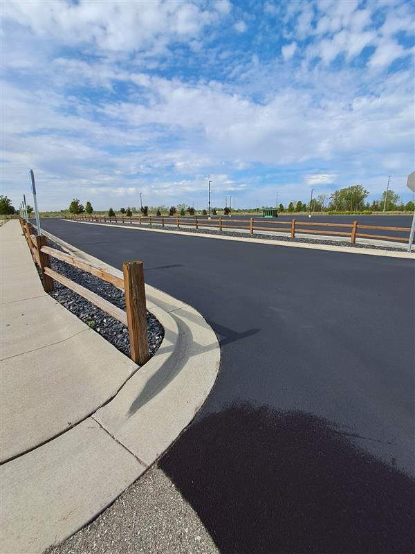 Newly Paved Curved Road